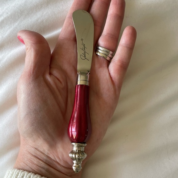 Julia Knight Peony Spreader Knives Pomegranate Set of 2 NEW - Picture 6 of 8